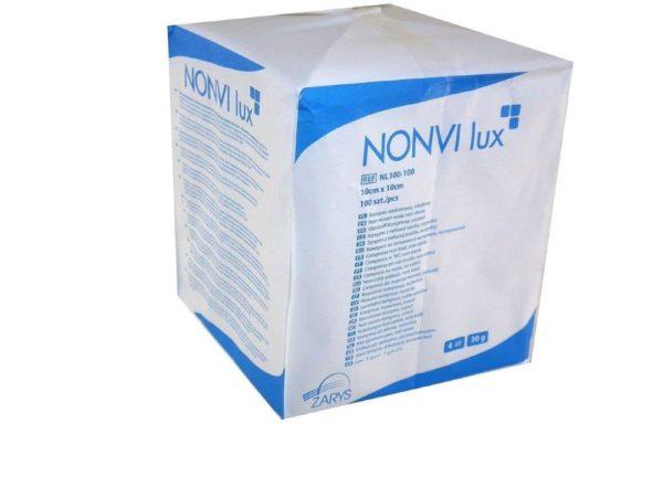 Kompresy włókninowe niejałowe 10cmx10cm NONVI lux (opakowanie 100 sztuk)
