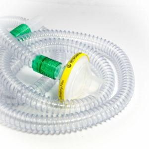 Układ oddechowy do koflatora, asystora kaszlu uniwersalny zestaw układ, łącznik, filtr i maska