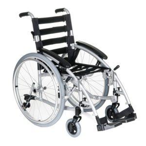 Wózek inwalidzki, aluminiowy, Active Sport 18'' srebrny